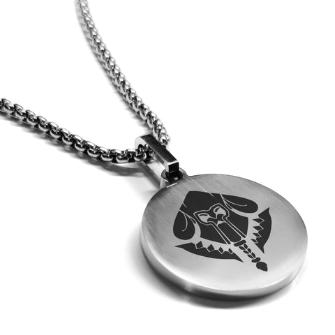 Stainless Steel Mercenary Fantasy Class Round Medallion Pendant