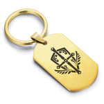 Stainless Steel Cleric Fantasy Class Dog Tag Keychain