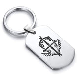 Stainless Steel Cleric Fantasy Class Dog Tag Keychain