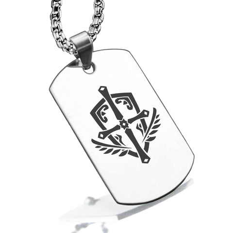 Stainless Steel Cleric Fantasy Class Dog Tag Pendant