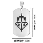 Stainless Steel Cleric Fantasy Class Dog Tag Keychain