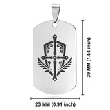 Stainless Steel Cleric Fantasy Class Dog Tag Keychain