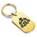 Stainless Steel Mechanist Fantasy Class Dog Tag Keychain