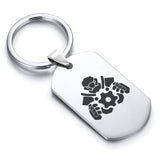 Stainless Steel Mechanist Fantasy Class Dog Tag Keychain