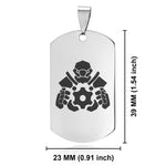 Stainless Steel Mechanist Fantasy Class Dog Tag Keychain