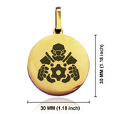 Stainless Steel Mechanist Fantasy Class Round Medallion Pendant