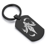 Stainless Steel Mage Fantasy Class Dog Tag Keychain