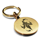 Stainless Steel Mage Fantasy Class Round Medallion Keychain