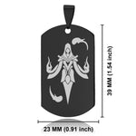 Stainless Steel Mage Fantasy Class Dog Tag Keychain