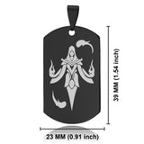 Stainless Steel Mage Fantasy Class Dog Tag Pendant