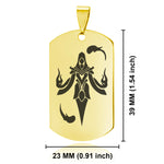 Stainless Steel Mage Fantasy Class Dog Tag Keychain