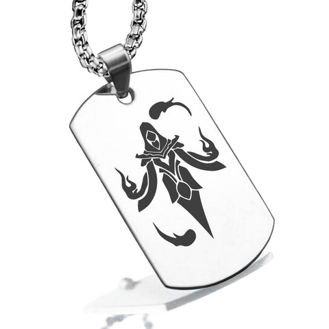 Stainless Steel Mage Fantasy Class Dog Tag Pendant