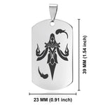 Stainless Steel Mage Fantasy Class Dog Tag Keychain