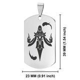 Stainless Steel Mage Fantasy Class Dog Tag Keychain