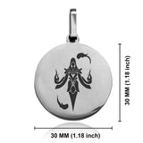 Stainless Steel Mage Fantasy Class Round Medallion Pendant