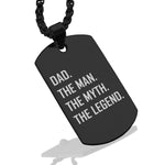 Stainless Steel Dad the Man Myth Legend Dog Tag Pendant - Comfort Zone Studios
