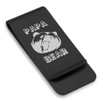 Stainless Steel Papa Bear Classic Slim Money Clip