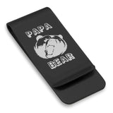 Stainless Steel Papa Bear Classic Slim Money Clip