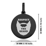 Stainless Steel Respect the Beard Round Medallion Pendant