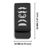 Stainless Steel Mustache Dad Classic Slim Money Clip