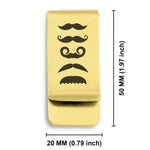 Stainless Steel Mustache Dad Classic Slim Money Clip