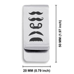 Stainless Steel Mustache Dad Classic Slim Money Clip