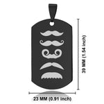 Stainless Steel Mustache Dad Dog Tag Keychain - Comfort Zone Studios