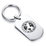 Stainless Steel World's Best Dad Dog Tag Keychain - Comfort Zone Studios