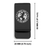 Stainless Steel World's Best Dad Classic Slim Money Clip