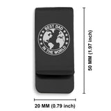 Stainless Steel World's Best Dad Classic Slim Money Clip