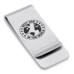 Stainless Steel World's Best Dad Classic Slim Money Clip