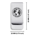 Stainless Steel World's Best Dad Classic Slim Money Clip