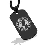 Stainless Steel World's Best Dad Dog Tag Pendant - Comfort Zone Studios