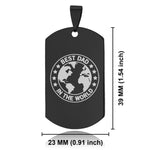 Stainless Steel World's Best Dad Dog Tag Keychain - Comfort Zone Studios