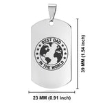 Stainless Steel World's Best Dad Dog Tag Keychain - Comfort Zone Studios