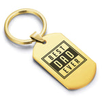 Stainless Steel Best Dad Ever Dog Tag Keychain - Comfort Zone Studios