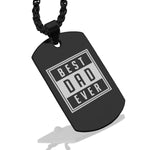 Stainless Steel Best Dad Ever Dog Tag Pendant - Comfort Zone Studios