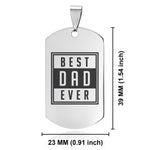 Stainless Steel Best Dad Ever Dog Tag Keychain - Comfort Zone Studios