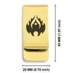 Stainless Steel Fire Element Classic Slim Money Clip