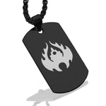 Stainless Steel Fire Element Dog Tag Pendant - Comfort Zone Studios
