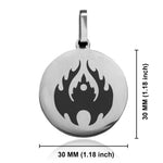 Stainless Steel Fire Element Round Medallion Pendant