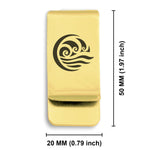Stainless Steel Water Element Classic Slim Money Clip