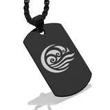 Stainless Steel Water Element Dog Tag Pendant - Comfort Zone Studios