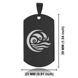 Stainless Steel Water Element Dog Tag Keychain - Comfort Zone Studios