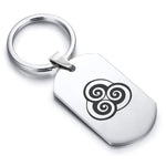 Stainless Steel Air Element Dog Tag Keychain - Comfort Zone Studios