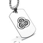 Stainless Steel Air Element Dog Tag Pendant - Comfort Zone Studios