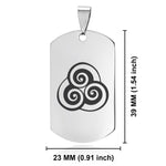 Stainless Steel Air Element Dog Tag Keychain - Comfort Zone Studios