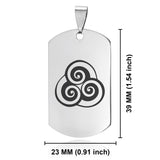 Stainless Steel Air Element Dog Tag Keychain - Comfort Zone Studios