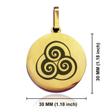 Stainless Steel Air Element Round Medallion Pendant