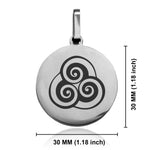 Stainless Steel Air Element Round Medallion Pendant